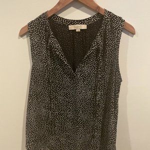 Loft Mixed-Media Sleeveless Blouse